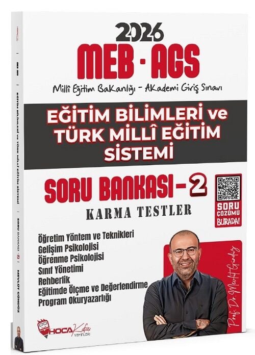 YENİ AGS - Hoca Kafası 2026 MEB-AGS Eğitim Bilimleri ve Türk Millî Eğitim Sistemi Karma Testler Soru Bankası-2 - Mevlüt Gündüz Hoca Kafası Yayınları