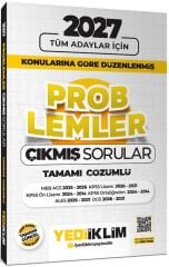 Yediiklim 2027 KPSS ALES DGS Problemler Çıkmış Sorular Konularına Göre Çözümlü Yediiklim Yayınları