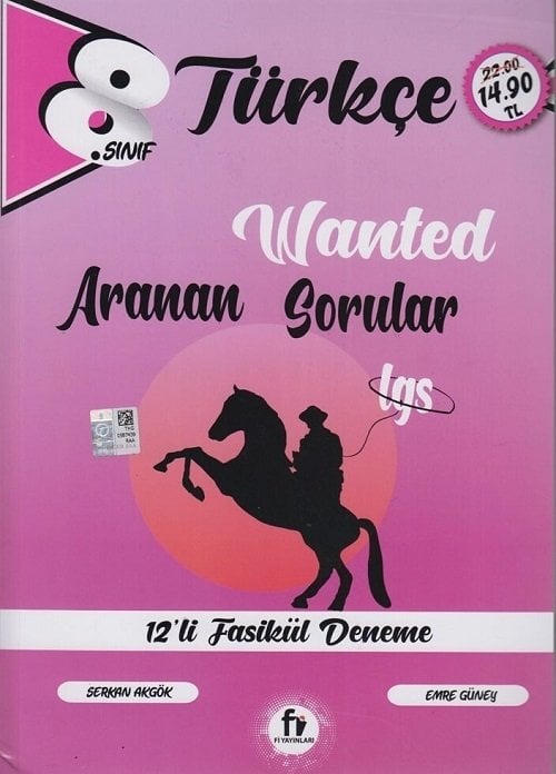 Fi Yayınları 8. Sınıf LGS Türkçe Wanted Aranan Sorular 12 Deneme Fi Yayınları