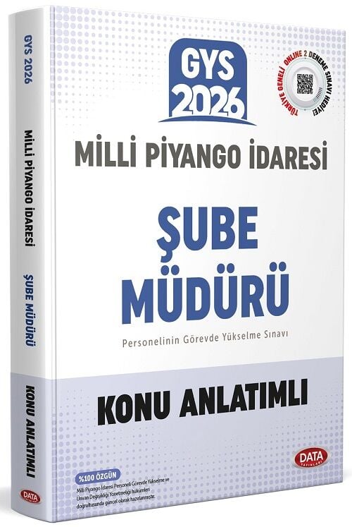 Data 2026 GYS Milli Piyango İdaresi Şube Müdürü Konu Anlatımlı Görevde Yükselme Data Yayınları