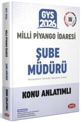Data 2026 GYS Milli Piyango İdaresi Şube Müdürü Konu Anlatımlı Görevde Yükselme Data Yayınları