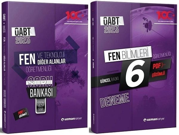 SÜPER FİYAT - Uzman Kariyer 2023 ÖABT Fen Soru + Uzman 6 Deneme 2 li Set Uzman Kariyer Yayınları