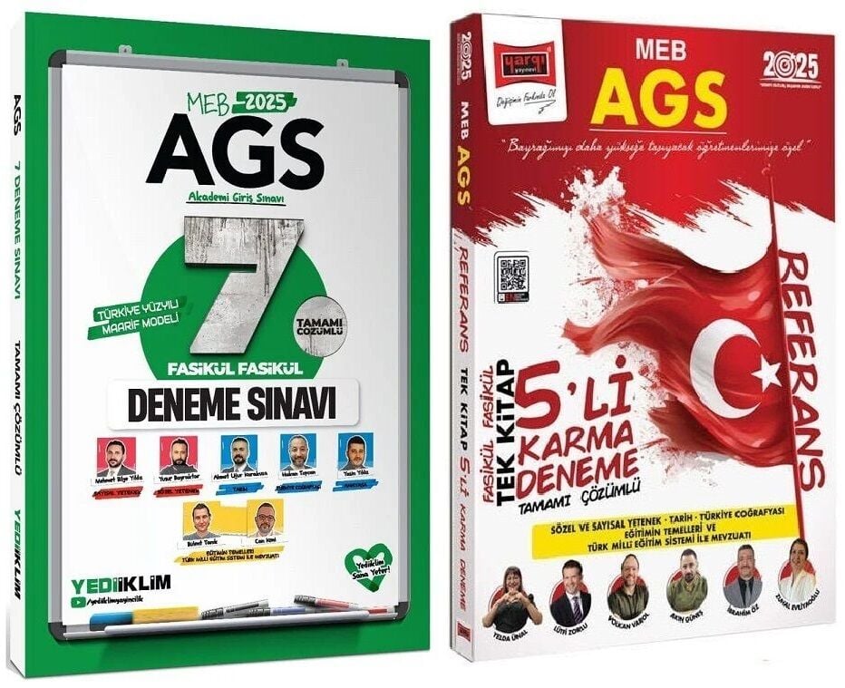 Yediiklim + Yargı 2025 MEB-AGS Tüm Dersler 7+5 Deneme 2 li Set Yediiklim + Yargı Yayınları