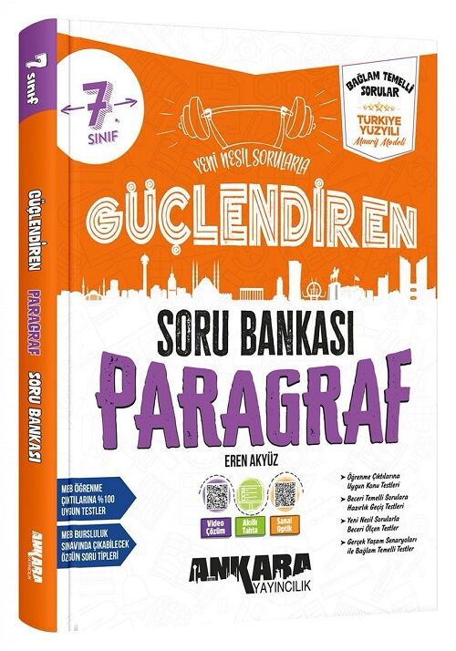 Ankara Yayıncılık 7. Sınıf Paragraf Güçlendiren Soru Bankası Çözümlü Ankara Yayıncılık