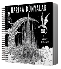Harika Dünyalar Yetişkinler İçin Boyama Kitabı Spiralli Romos Yayınevi