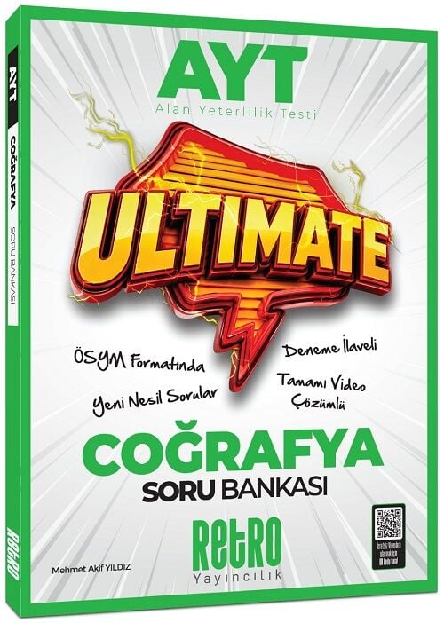 Retro YKS AYT Coğrafya Ultimate Soru Bankası Çözümlü - Mehmet Akif Yıldız Retro Yayıncılık