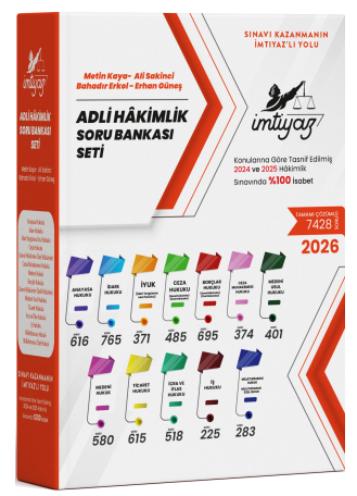 İmtiyaz 2026 Adli Hakimlik Soru Bankası Seti İmtiyaz Yayıncılık