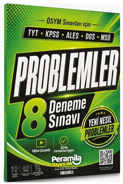 Peramila YKS TYT KPSS ALES DGS MSÜ Problemler 8 Deneme Çözümlü Peramila Yayıncılık