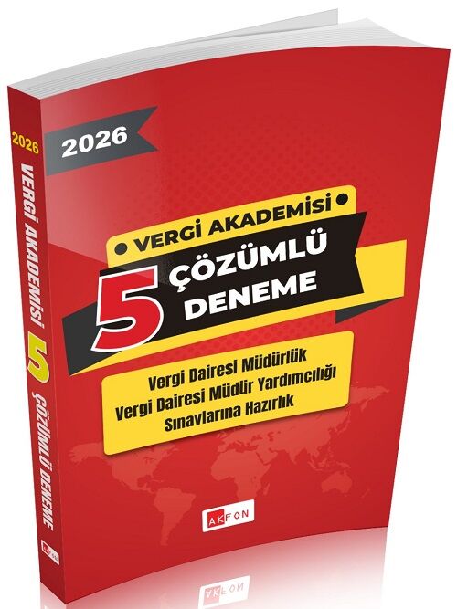 Akfon 2026 Vergi Akademisi Vergi Dairesi Müdür ve Yardımcılığı 5 Deneme Çözümlü Akfon Yayınları