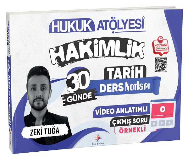 Dizgi Kitap Hukuk Atölyesi Hakimlik 30 Günde Tarih Video Ders Notları - Zeki Tuğa Dizgi Kitap Yayınları