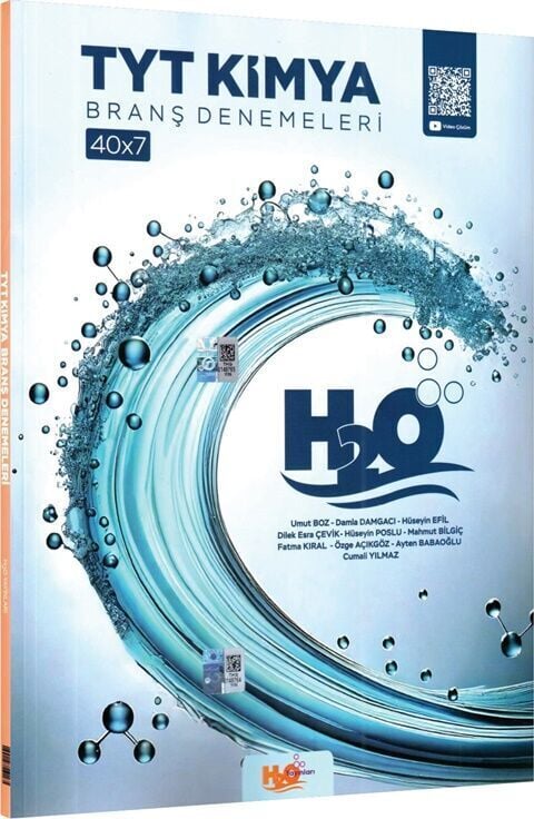 H2O Yayınları YKS TYT Kimya 40x7 Branş Denemeleri Çözümlü H2O Yayınları