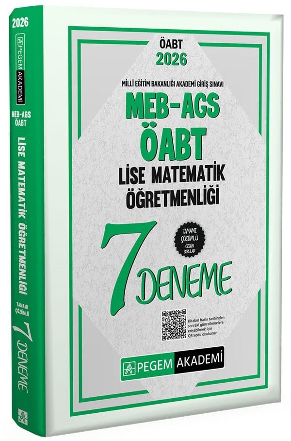 Pegem 2026 ÖABT MEB-AGS Lise Matematik Öğretmenliği 7 Deneme Çözümlü Pegem Akademi Yayınları