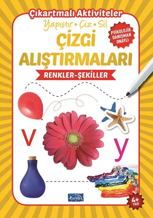 Çizgi Alıştırmaları - Renkler Şekiller Parıltı Yayınları
