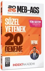 YENİ AGS - İndeks Akademi 2026 MEB-AGS Sözel Yetenek 20 Deneme Çözümlü - Berk Ekici İndeks Akademi Yayıncılık