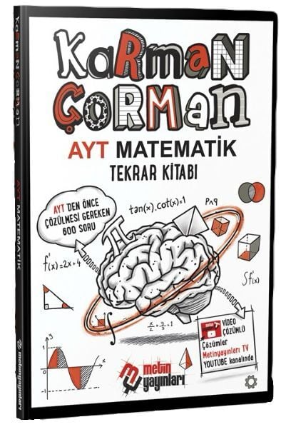 Metin YKS AYT Matematik Karman Çorman Tekrar Kitabı Çözümlü Metin Yayınları