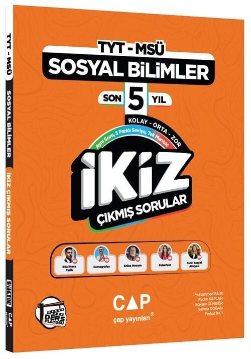Çap Yayınları TYT MSÜ Sosyal Bilimler İkiz Çıkmış Sorular Son 5 Yıl Çap Yayınları