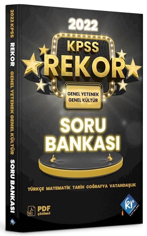 SÜPER FİYAT - KR Akademi 2022 KPSS Genel Yetenek Genel Kültür REKOR Soru Bankası PDF Çözümlü KR Akademi