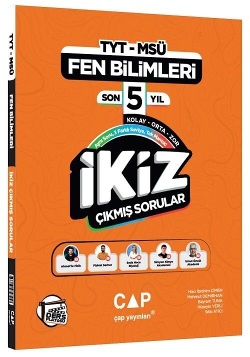 Çap Yayınları TYT MSÜ Fen Bilimler Çıkmış Sorular İkiz Son 5 Yıl Çap Yayınları