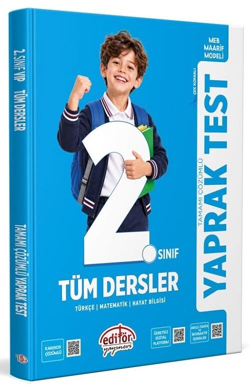 Editör 2. Sınıf Tüm Dersler Maarif Modeli Yaprak Test Editör Yayınları
