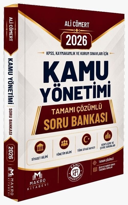 Makro Kitabevi 2026 KPSS Kaymakamlık Kamu Yönetimi Soru Bankası Çözümlü - Ali Cömert Makro Kitabevi