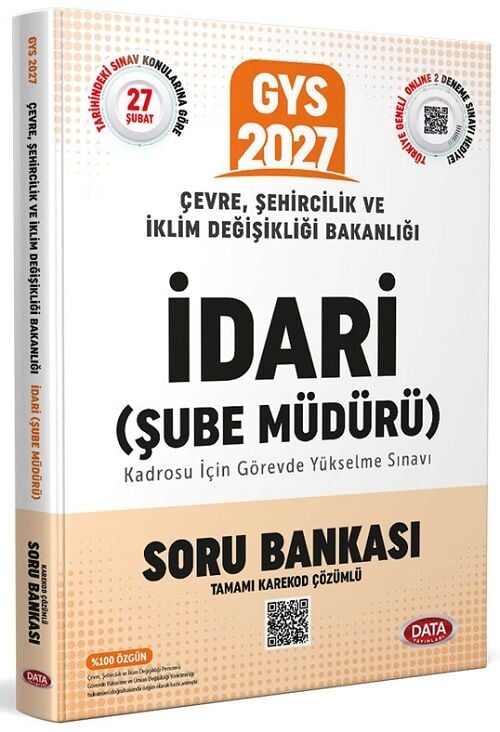 Data 2027 GYS Çevre Şehircilik İklim Değişikliği Bakanlığı İdari Şube Müdürü Soru Bankası Çözümlü Görevde Yükselme Data Yayınları