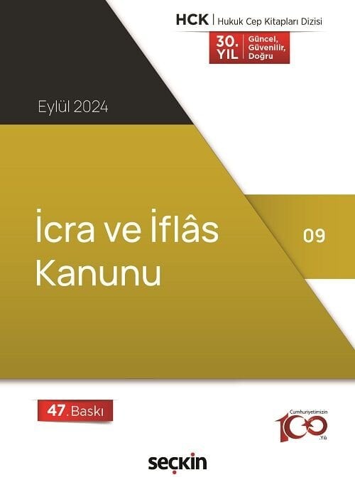SÜPER FİYAT - Seçkin 2024 İcra ve İflas Kanunu Cep Kitabı 47. Baskı Seçkin Yayınları