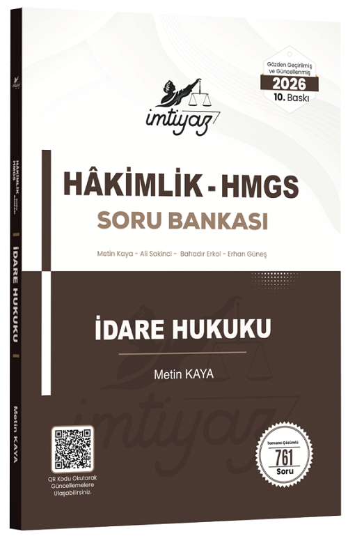 İmtiyaz 2026 HMGS Hakimlik İdare Hukuku Soru Bankası 10. Baskı - Metin Kaya İmtiyaz Yayıncılık
