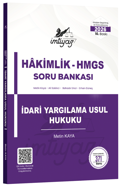 İmtiyaz 2026 HMGS Hakimlik İdari Yargılama Usul Hukuku Soru Bankası 10. Baskı - Metin Kaya İmtiyaz Yayıncılık