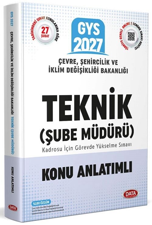 Data 2027 GYS Çevre Şehircilik İklim Değişikliği Bakanlığı Teknik Şube Müdürü Konu Anlatımlı Görevde Yükselme Data Yayınları