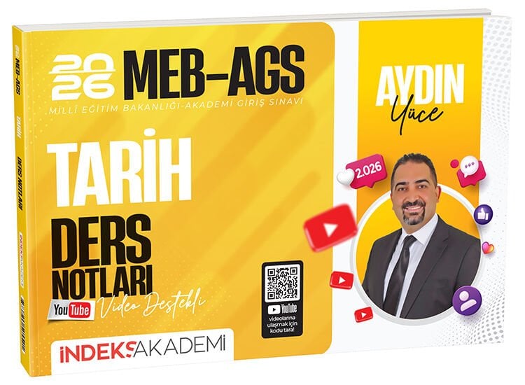 İndeks Akademi 2026 MEB-AGS Akademisi Tarih Video Ders Notları - Aydın Yüce İndeks Akademi Yayıncılık