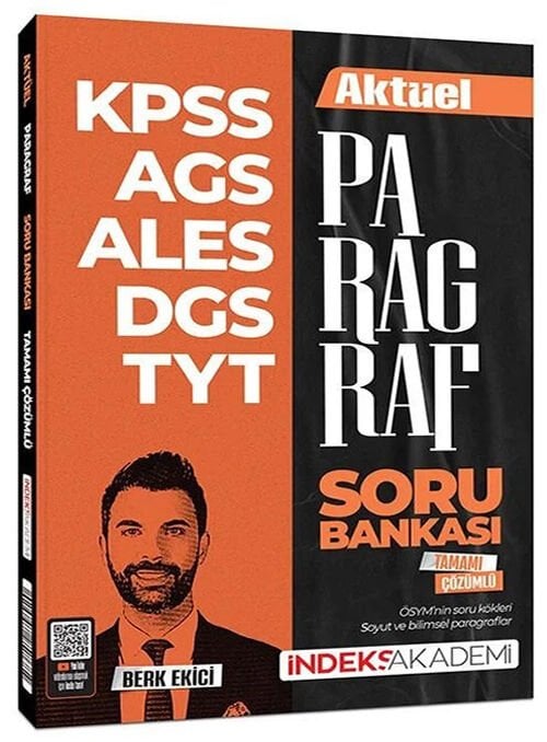İndeks Akademi 2027 KPSS MEB-AGS ALES DGS TYT Aktüel Paragraf Soru Bankası Çözümlü - Berk Ekici İndeks Akademi Yayıncılık
