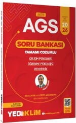 YENİ AGS - Yediiklim 2026 MEB-AGS Eğitim Bilimleri Gelişim, Öğrenme Psikolojisi ve Rehberlik Soru Bankası Çözümlü - Bülent Tanık Yediiklim Yayınları