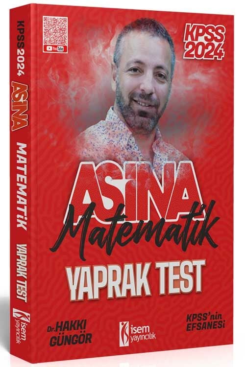 SÜPER FİYAT - İsem 2024 KPSS Matematik AŞİNA Yaprak Test - Hakkı Güngör İsem Yayınları
