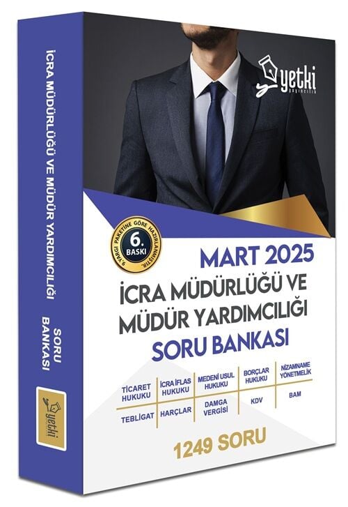 Yetki 2025 İcra Müdürlüğü ve Yardımcılığı Sınavı Soru Bankası 6. Baskı Yetki Yayınları