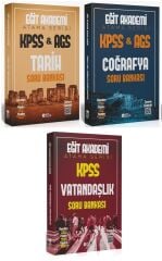 Eğit Akademi 2026 KPSS Tarih + Coğrafya + Vatandaşlık Atama Serisi Soru Bankası 3 lü Set Eğit Akademi