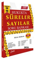 Yetki 2026 Hakimlik Hukukta Süreler Sayılar Soru Bankası 5. Baskı - Özal Duran Yetki Yayıncılık