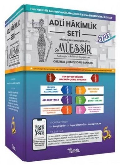 SÜPER FİYAT - Temsil 2023 MÜESSİR Adli Hakimlik Çıkmış Soru Bankası Seti 5. Baskı Temsil Kitap Yayınları