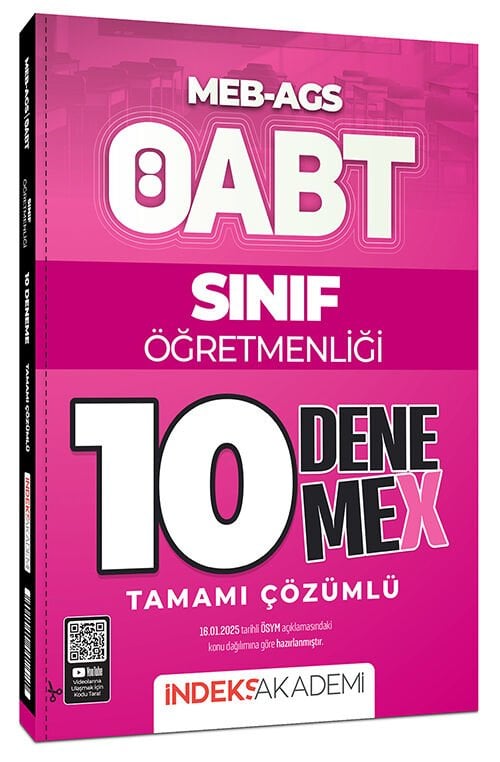 İndeks Akademi 2025 ÖABT MEB-AGS Sınıf Öğretmenliği 10 DenemeX Çözümlü İndeks Akademi Yayıncılık