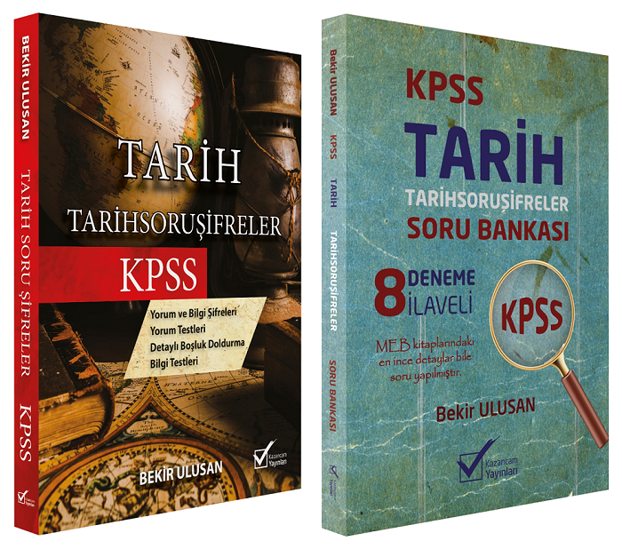 Kazancam 2026 KPSS MEB-AGS Tarih Soru Şifreler Kitabı + Soru Bankası Son Tekrar 2 li Set - Bekir Ulusan Kazancam Yayınları