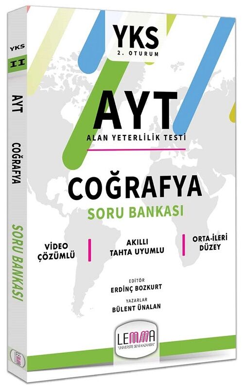 SÜPER FİYAT - Yargı LEMMA 2020 YKS AYT Coğrafya Soru Bankası Video Çözümlü Yargı Lemma Yayınları
