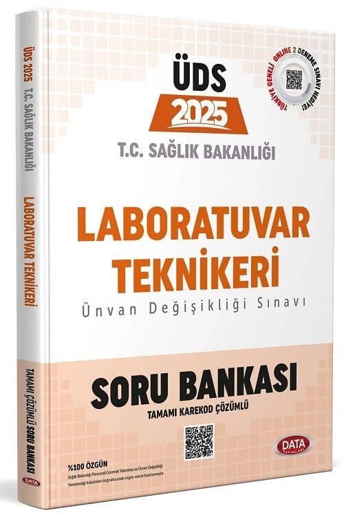 SÜPER FİYAT - Data 2025 GYS ÜDS Sağlık Bakanlığı Laboratuvar Teknikeri Soru Bankası Çözümlü Görevde Yükselme Ünvan Değişikliği Data Yayınları