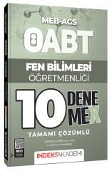 İndeks Akademi 2025 ÖABT MEB-AGS Fen Bilimleri Öğretmenliği 10 DenemeX Çözümlü İndeks Akademi Yayıncılık