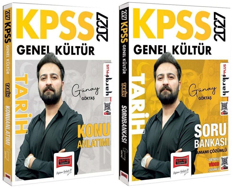 Yargı 2027 KPSS Tarih Konu + Soru Bankası 2 li Set - Günay Göktaş Yargı Yayınları