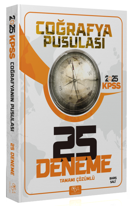 SÜPER FİYAT - CBA Yayınları 2025 KPSS Coğrafya Pusulası 25 Deneme Çözümlü - Barış Salt CBA Yayınları