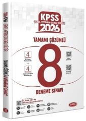 Data 2026 KPSS Genel Yetenek Genel Kültür 8 Deneme Çözümlü Data Yayınları