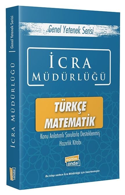 EğitimOnda İcra Müdürlüğü Türkçe-Matematik Konu Anlatımlı Soru Bankası EğitimOnda