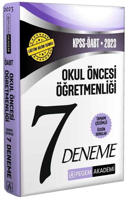 SÜPER FİYAT - Pegem 2023 ÖABT Okul Öncesi Öğretmenliği 7 Deneme Çözümlü Pegem Akademi Yayınları