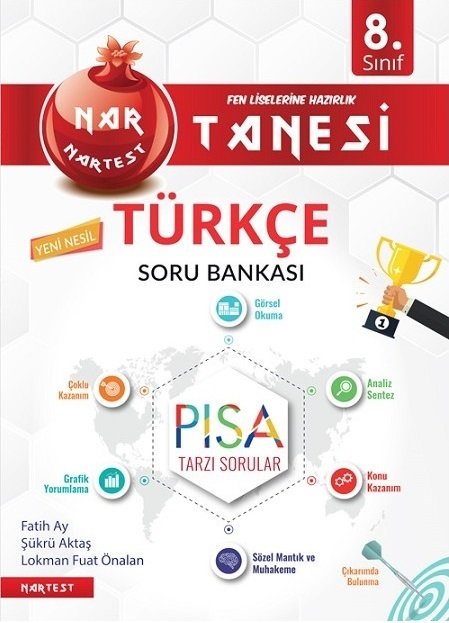Nartest 8. Sınıf Türkçe Nar Tanesi Soru Bankası Nartest Yayınları