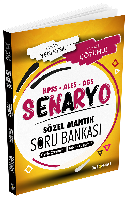 SÜPER FİYAT - Tercih Akademi KPSS ALES DGS Sözel Mantık Senaryo Soru Bankası Çözümlü Tercih Akademi Yayınları