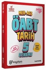 Saydam 2025 ÖABT MEB-AGS Tarih Öğretmenliği 5 Deneme Çözümlü - Hanifi Demir Saydam Yayınları